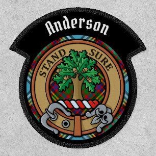 Clan Anderson Crest over Tartan Patch