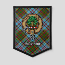 Clan Anderson Crest over Tartan Pennant