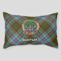 Clan Anderson Crest over Tartan Pet Bed