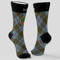 Clan Anderson Crest over Tartan Socks