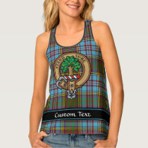 Clan Anderson Crest over Tartan Tank Top