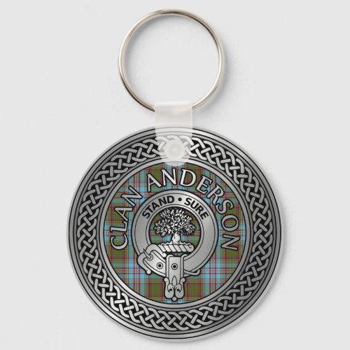 Clan Anderson Crest  Tartan Knot Keychain