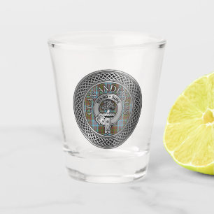 Clan Anderson Crest & Tartan Knot Shot Glass