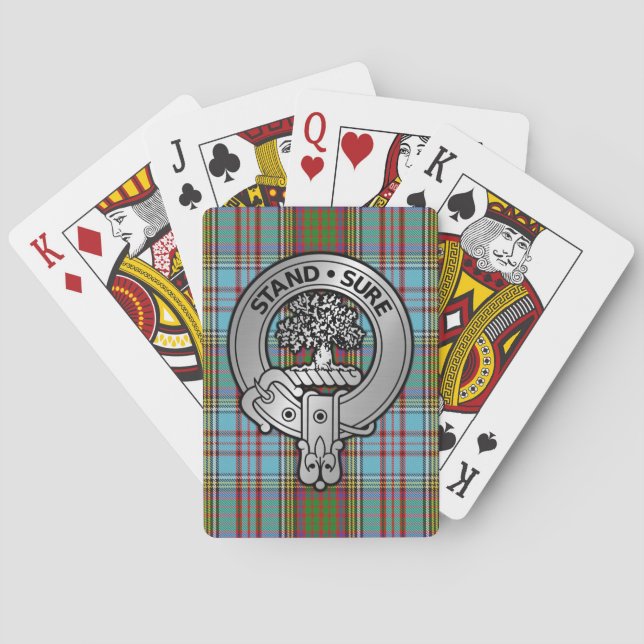 Clan Anderson Crest & Tartan Poker Cards (Back)