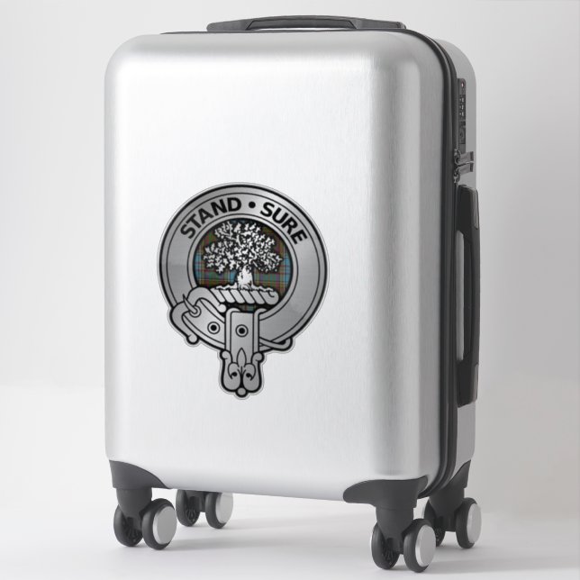 Clan Anderson Crest & Tartan Sticker (Suitcase)