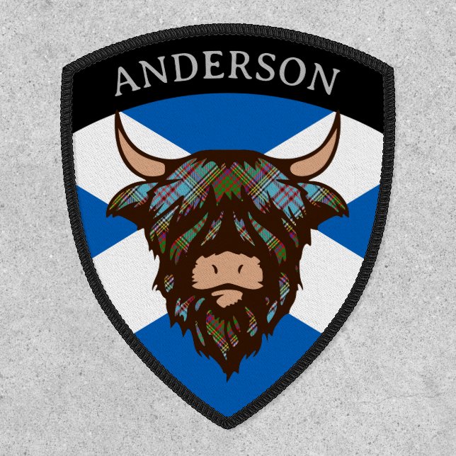 Clan Anderson [EDIT] Tartan Coo Patch (Front)