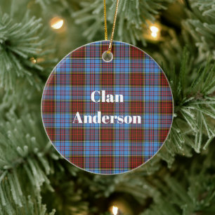 Clan Anderson Modern Tartan Ceramic Ornament