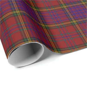 Clan Anderson of Kinnedear Red Tartan Wrapping Paper