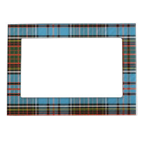 Clan Anderson Plaid Tartan Light Blue Check Magnetic Frame