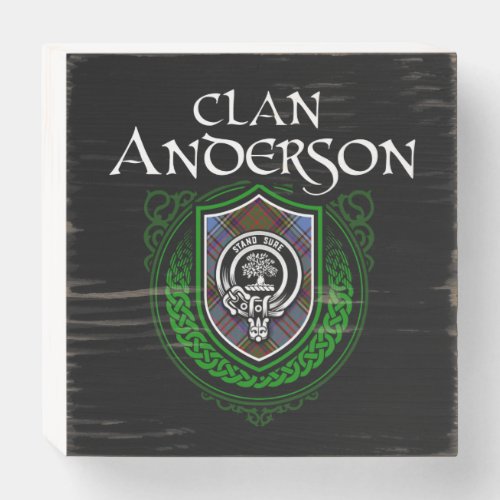 Clan Anderson Scottish Family Tartan  Wooden Box Sign