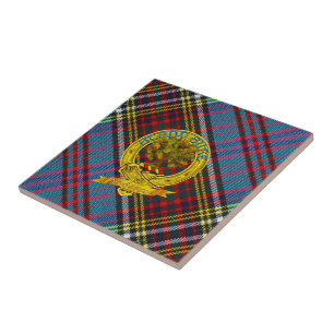 Clan Anderson Tartan and Motif Ceramic Tile