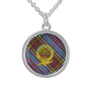 Clan Anderson Tartan and Motif Sterling Silver Necklace