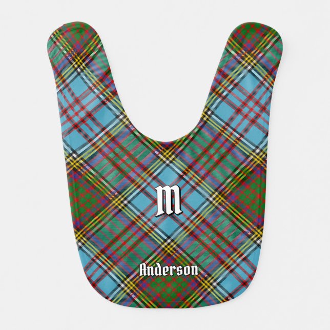 Clan Anderson Tartan Baby Bib (Front)
