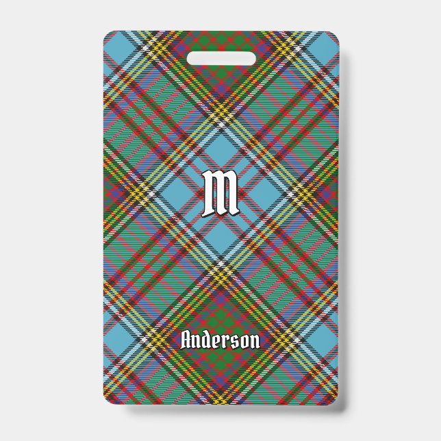 Clan Anderson Tartan Badge (Front)