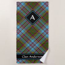 Clan Anderson Tartan Beach Towel