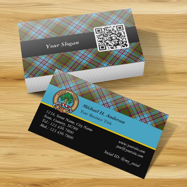 Clan Anderson Tartan Business Card (Creator Uploaded)