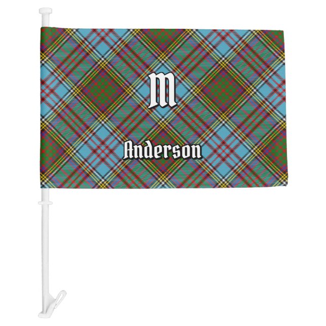 Clan Anderson Tartan Car Flag (Front)