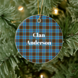 Clan Anderson Tartan Ceramic Ornament