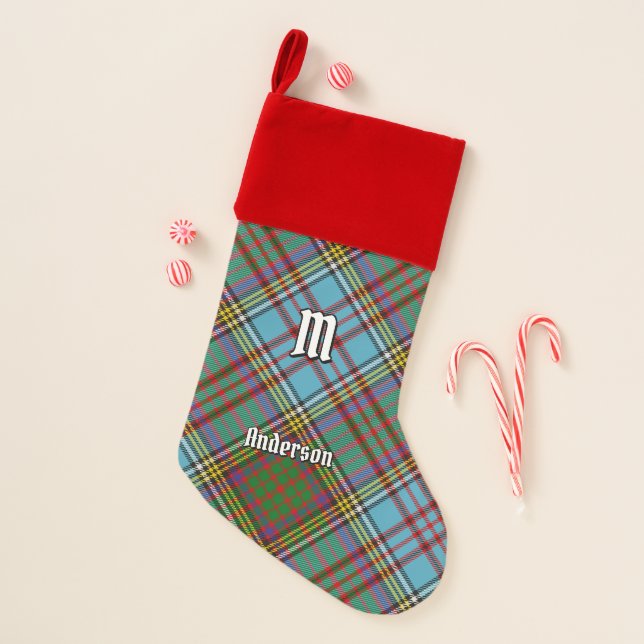 Clan Anderson Tartan Christmas Stocking (Front)