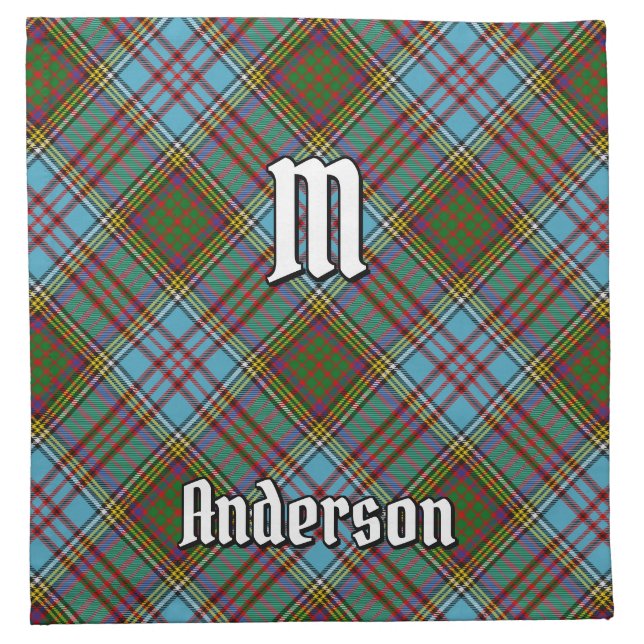 Clan Anderson Tartan Cloth Napkin (Front)