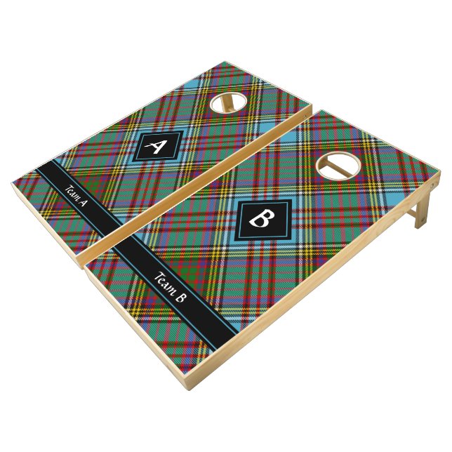 Clan Anderson Tartan Cornhole Set (Angled)