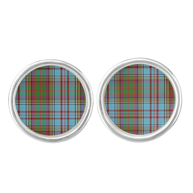 Clan Anderson Tartan Cufflinks (Front)