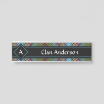 Clan Anderson Tartan Door Sign