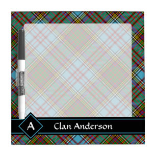 Clan Anderson Tartan Dry Erase Board