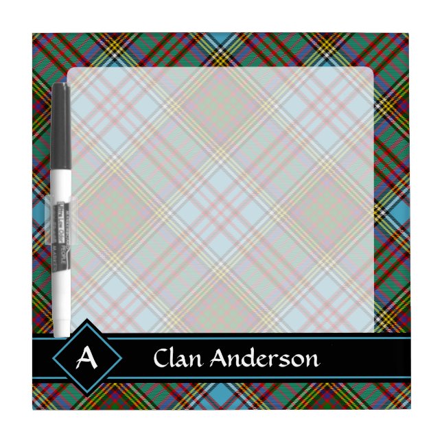 Clan Anderson Tartan Dry Erase Board (Front)