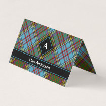 Clan Anderson Tartan Horizontal Folded Business Card