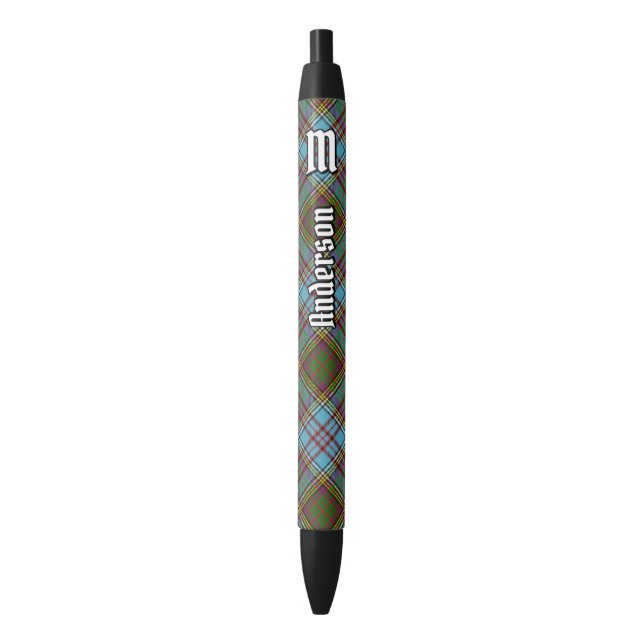 Clan Anderson Tartan Ink Pen (Front Vertical)