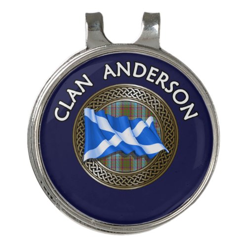 Clan Anderson Tartan Knot  Flag Golf Hat Clip