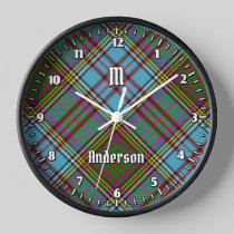 Clan Anderson Tartan Large Clock