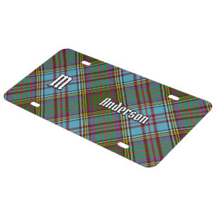 Clan Anderson Tartan License Plate