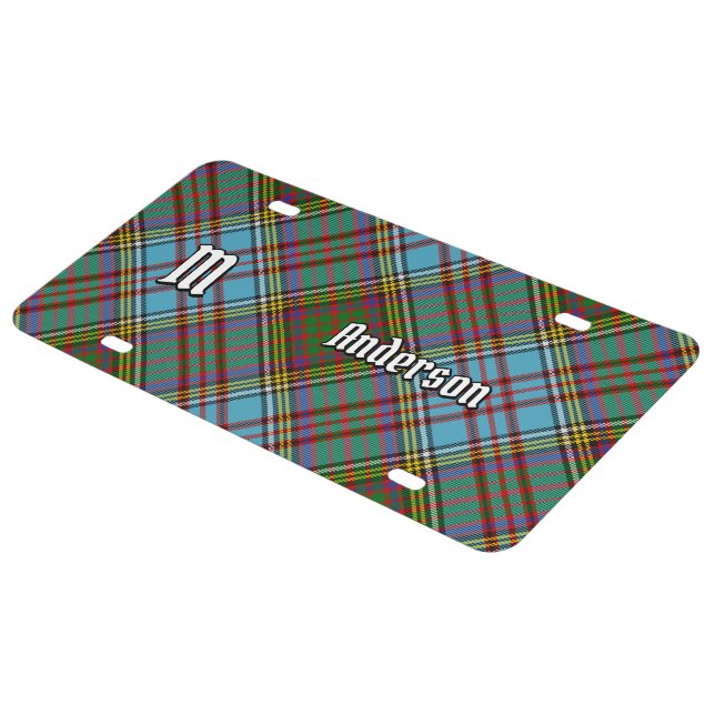 Clan Anderson Tartan License Plate (Side)