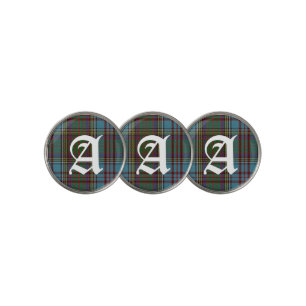 Clan Anderson Tartan Plaid Monogram Golf Ball Marker