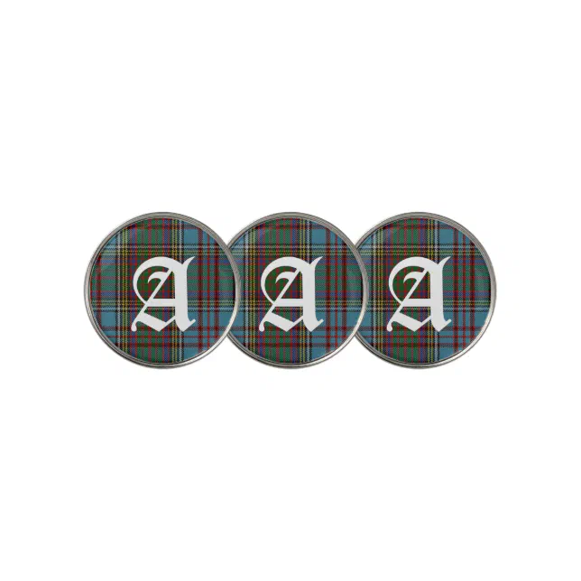 Clan Anderson Tartan Plaid Monogram Golf Ball Marker | Zazzle