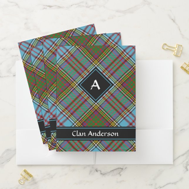 Clan Anderson Tartan Pocket Folder (In Situ)