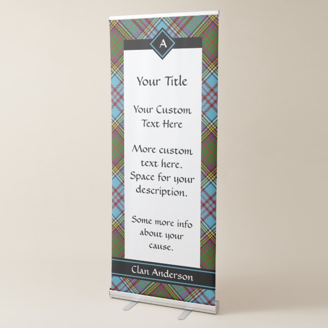 Clan Anderson Tartan Retractable Banner (3/4)