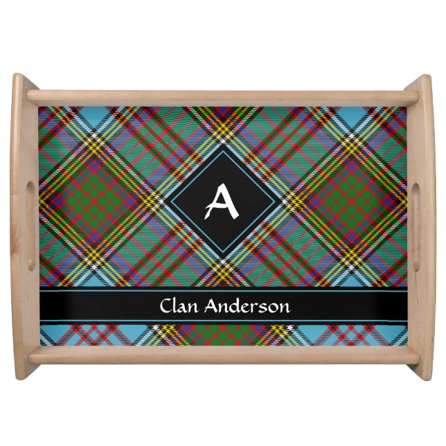 Clan Anderson Tartan Serving Tray (Front)