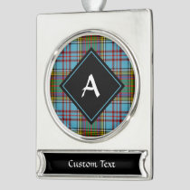 Clan Anderson Tartan Silver Plated Banner Ornament