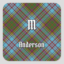 Clan Anderson Tartan Square Sticker