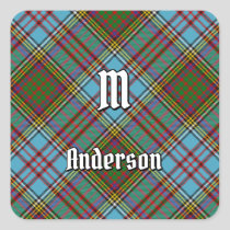 Clan Anderson Tartan Square Sticker