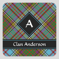 Clan Anderson Tartan Square Sticker