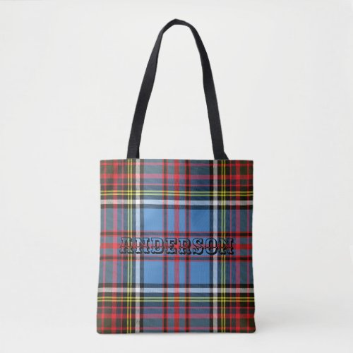 Clan Anderson Tartan Tote Bag