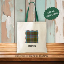 Clan Anderson Tartan Tote Bag