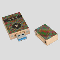 Clan Anderson Tartan Wood Flash Drive