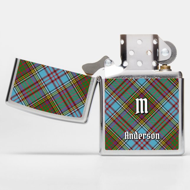 Clan Anderson Tartan Zippo Lighter (Opened)