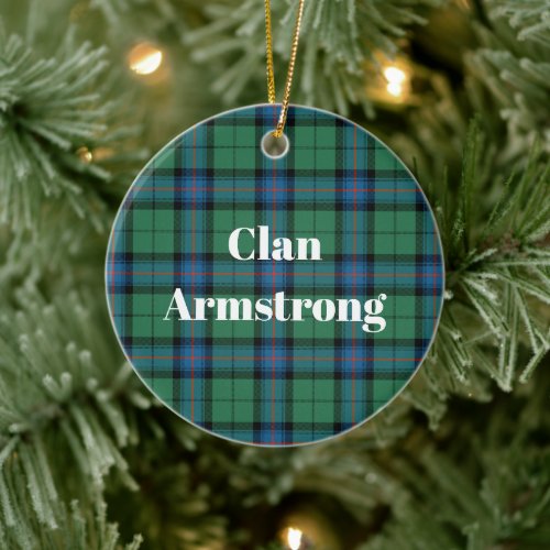 Clan Armstrong Ancient Tartan Ceramic Ornament