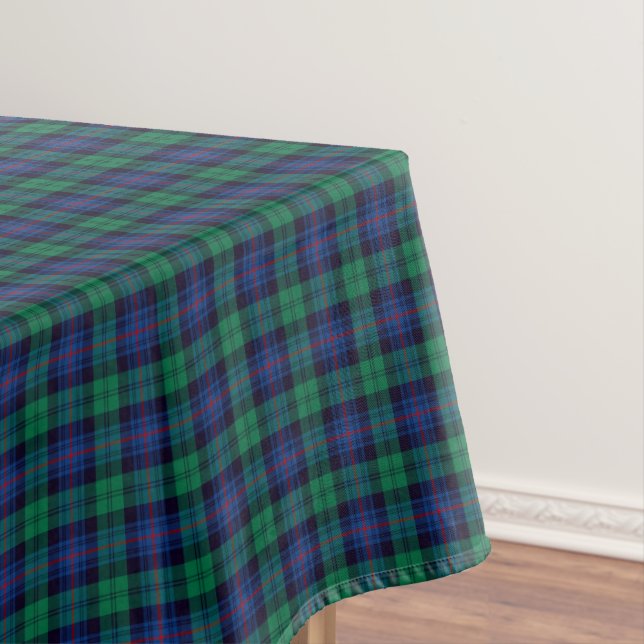 Clan Armstrong Blue and Green Scottish Tartan Tablecloth (In Situ)